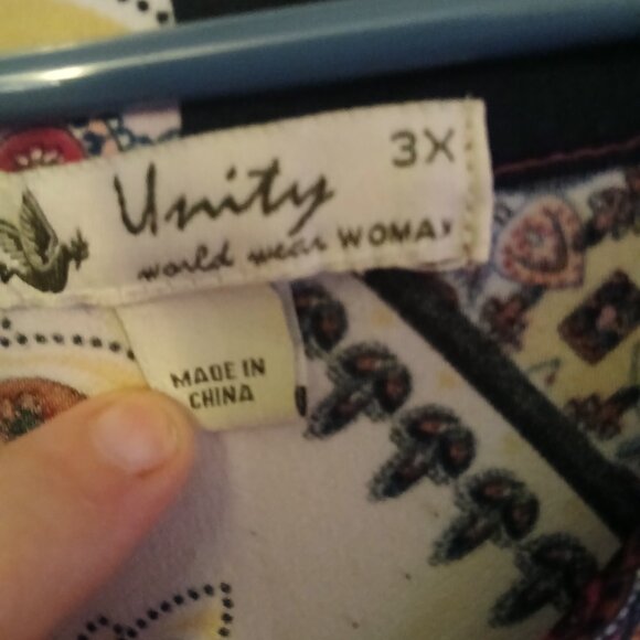 Unity women's abstract print dress Size 3X - Picture 4 of 5